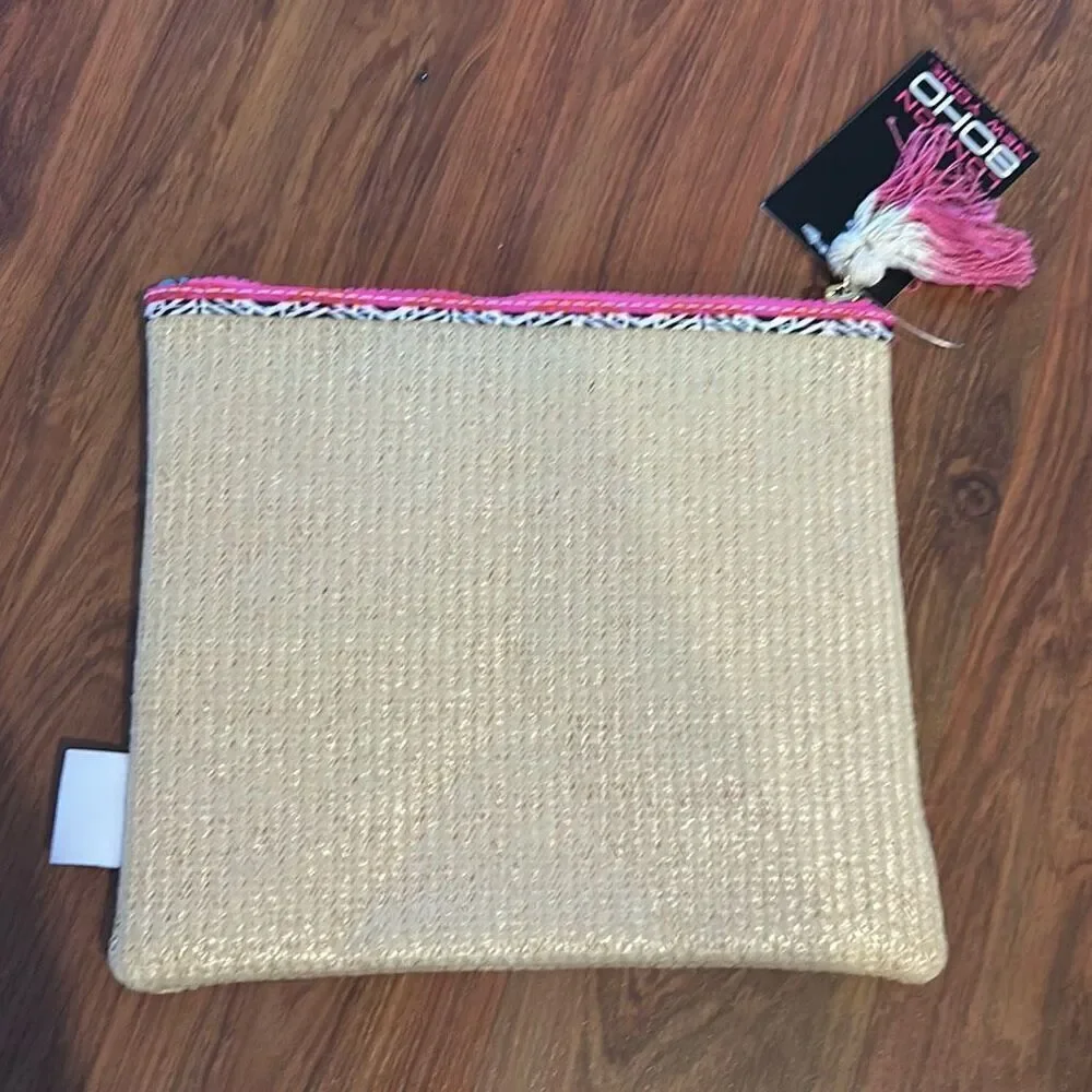 NWT London SOHO New YORK Just Beachin' clutch bag makeup case